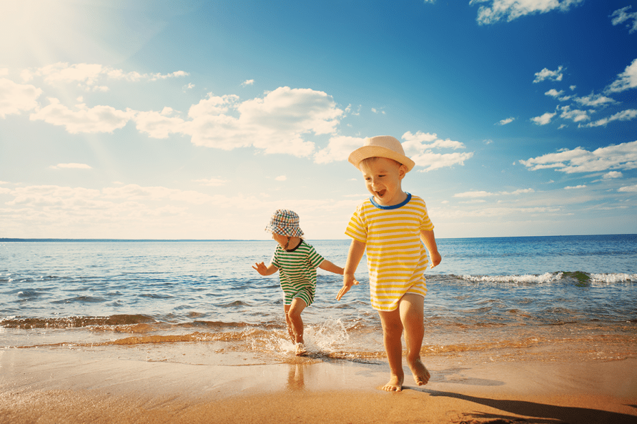 Children on the beach