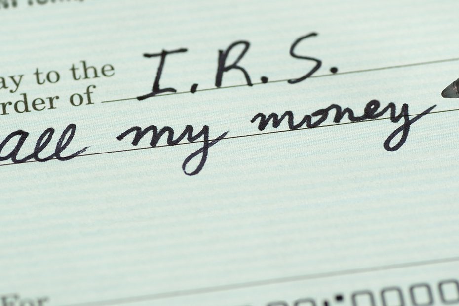 Check to Internal Revenue Service